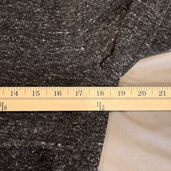 CAbi Glee Cowl Neck Sweater Cropped Long Sleeve High Low Hem Charcoal Size Small - Picture 7 of 10